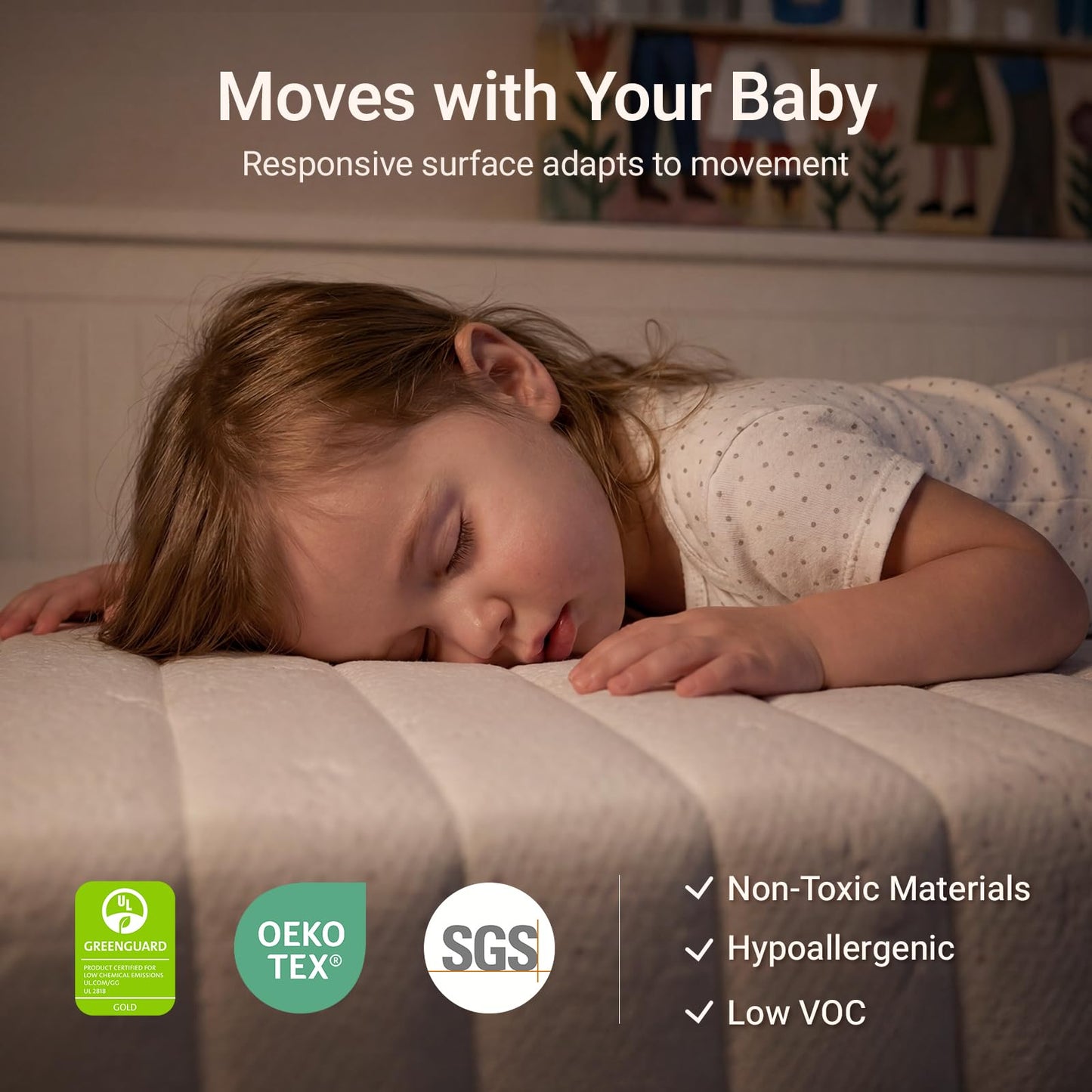 MAMAZING Aerobase Pro Crib Mattress, Dual-Core Spine Support & Breathable Design, PCM Temperature Regulation, Washable Infant & Toddler Mattress, Fits Standard Crib & Toddler Bed (52 x 28 x 3.7 in)