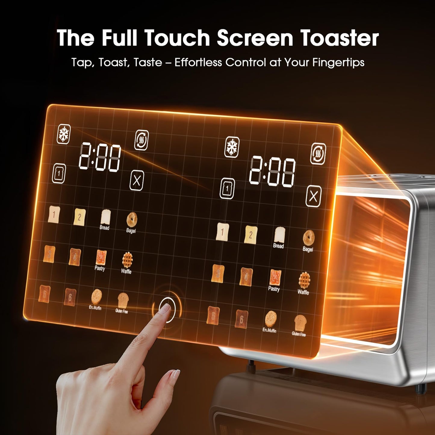 🔥70% off!🔥4 Slice Toaster with Dual Touchscreen