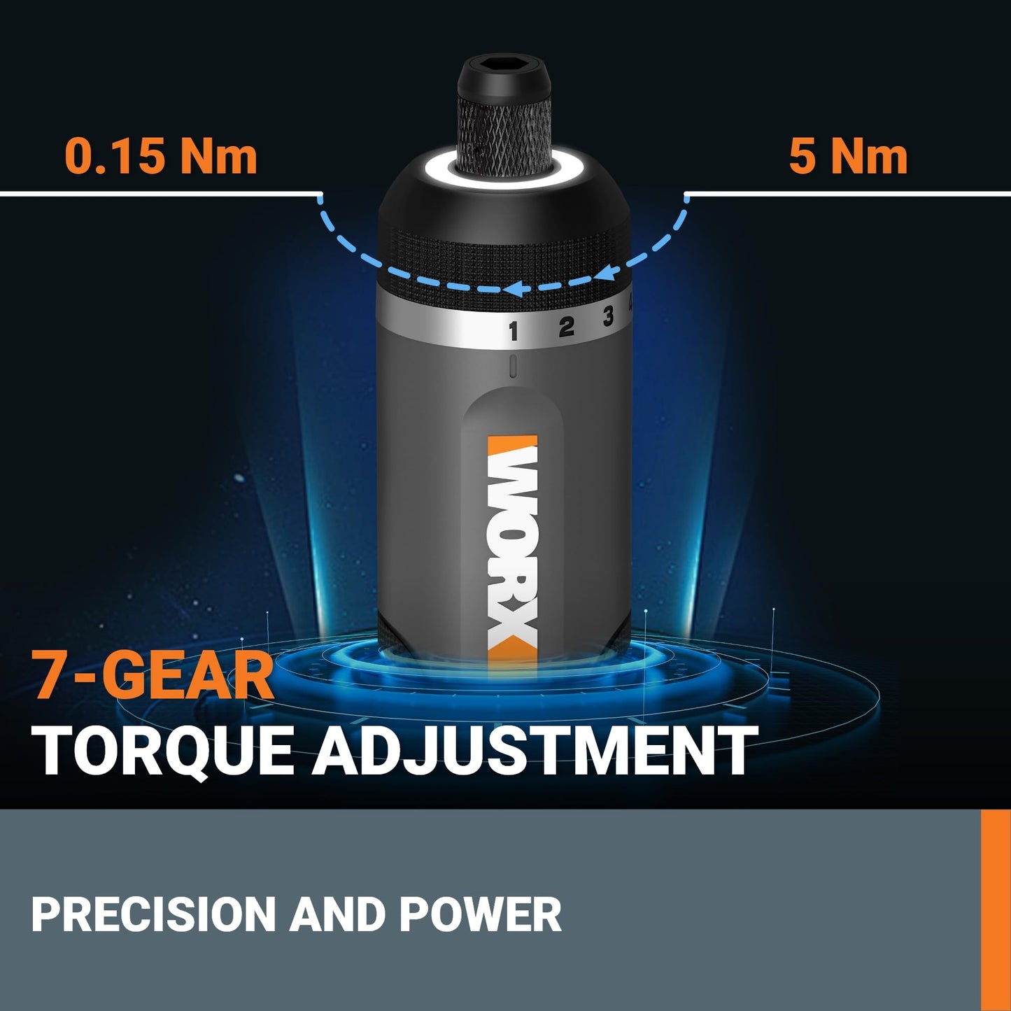WORX WX242L 4V Lithium Screwdriver - 30-Piece Accessory Kit - Cordless Electric Driver - Rechargeable Battery - Black/Silver - Home DIY, Assembly, Furniture Installation, Repairs, Professional Use
