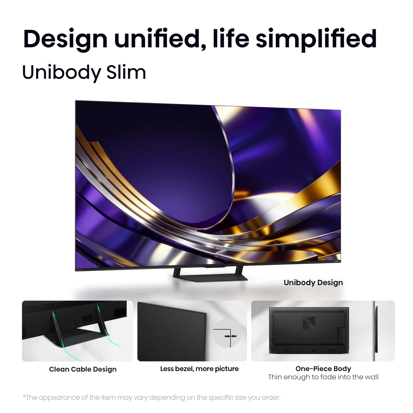 Hisense 65" U7 Mini-LED ULED 4K UHD Best Premium Gaming Smart Google TV (65U7SG, 2026 NEW) - Hi-QLED, Native 165Hz, VRR 330, HDR10+, Dolby Vision IQ · Atmos, IMAX Enhanced, Anti-Reflection, 2.1.2 Ch