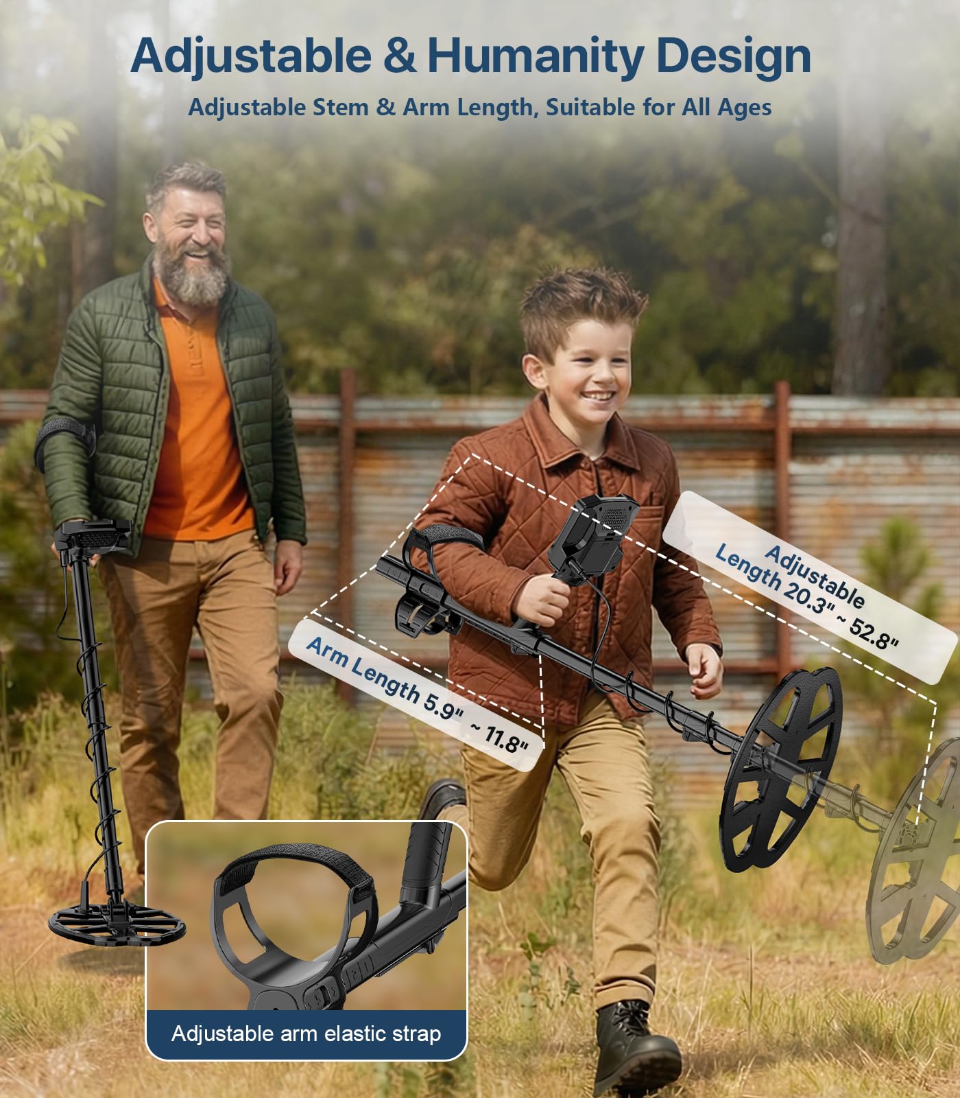 Metal Detector, Professional Metal Detector for Adults With High Accuracy 12.8" IP68 Waterproof Search Coil, Advanced DSP Chip, All Metal & Disc Modes for Beach&Outdoor Treasure Hunting, Gifts for Men
