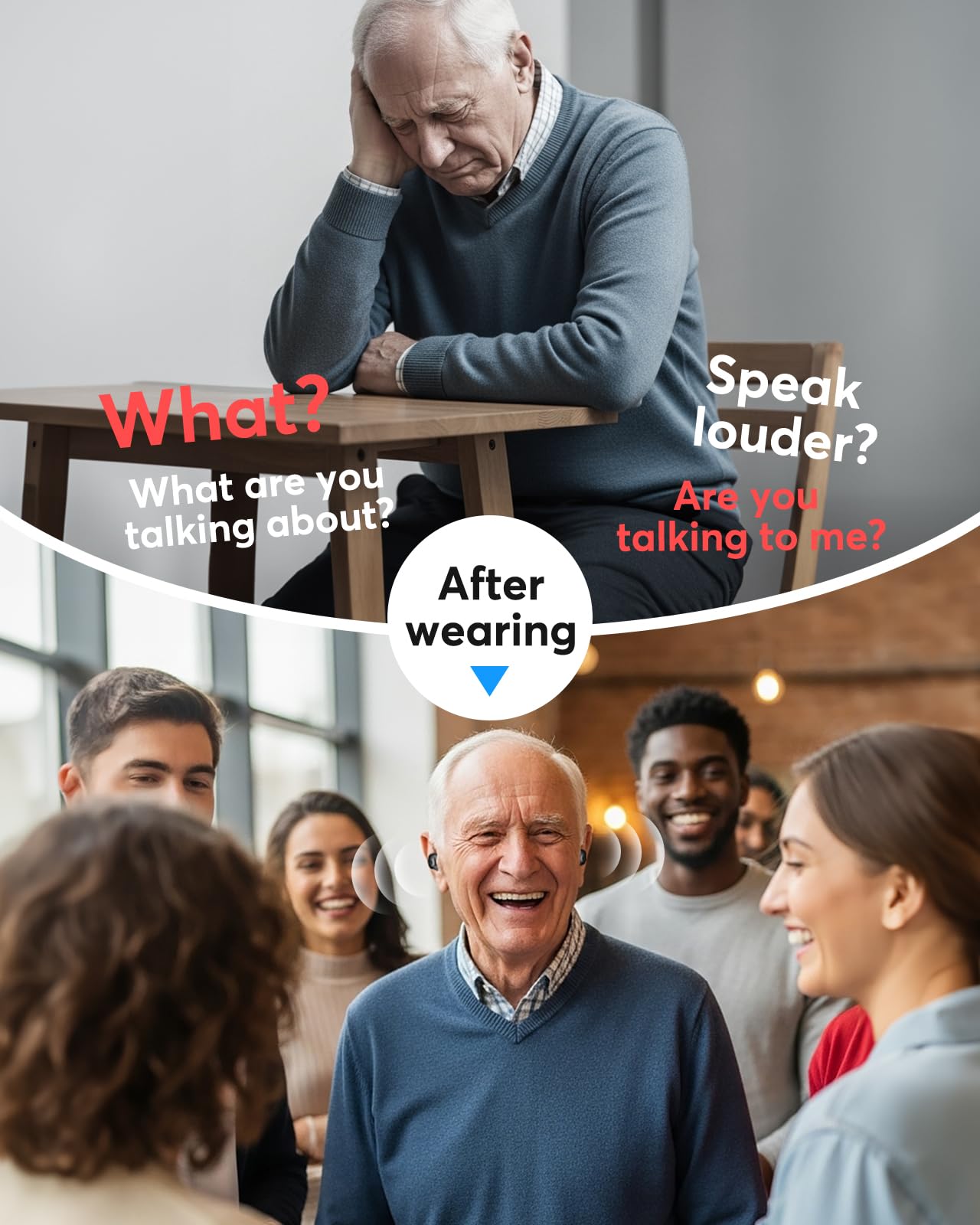 Karthus OTC Hearing Aids for Seniors & Adults, Rechargeable Hearing Aids with Noise Cancelling & Clear Sound, 16-Channel Digital DSP & 2 Environment Modes, 80+ Hour Battery Life, Comfort-Fit, Black