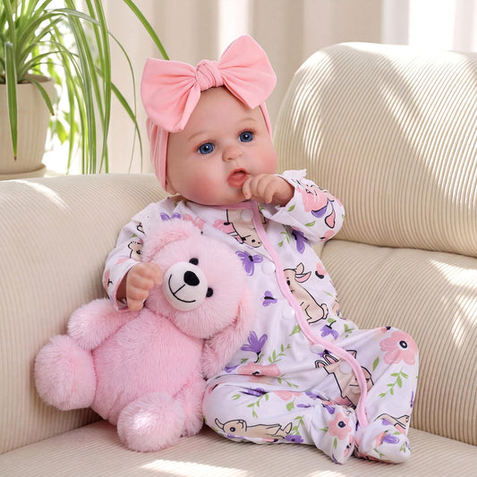 BABESIDE Lifelike Reborn Baby Dolls Dara - 20 Inch Realistic-Newborn Baby Doll Girl Handmade Real Life Baby Dolls with Clothes and Toy Accessories Gift for Kids Age 3+