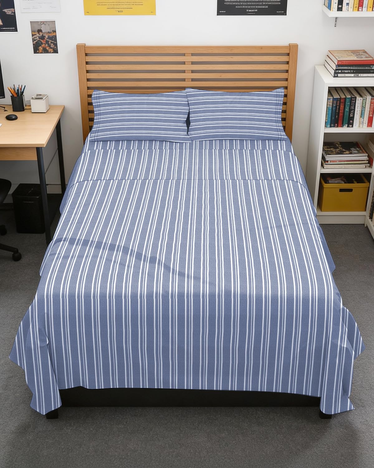 Full Size 4 Piece Sheet Set - Comfy Breathable & Cooling Sheets - Hotel Luxury Bed Sheets for Women & Men - Deep Pockets, Easy-Fit, Extra Soft and Wrinkle Free - Antique White Oeko-Tex Bed Sheet Set