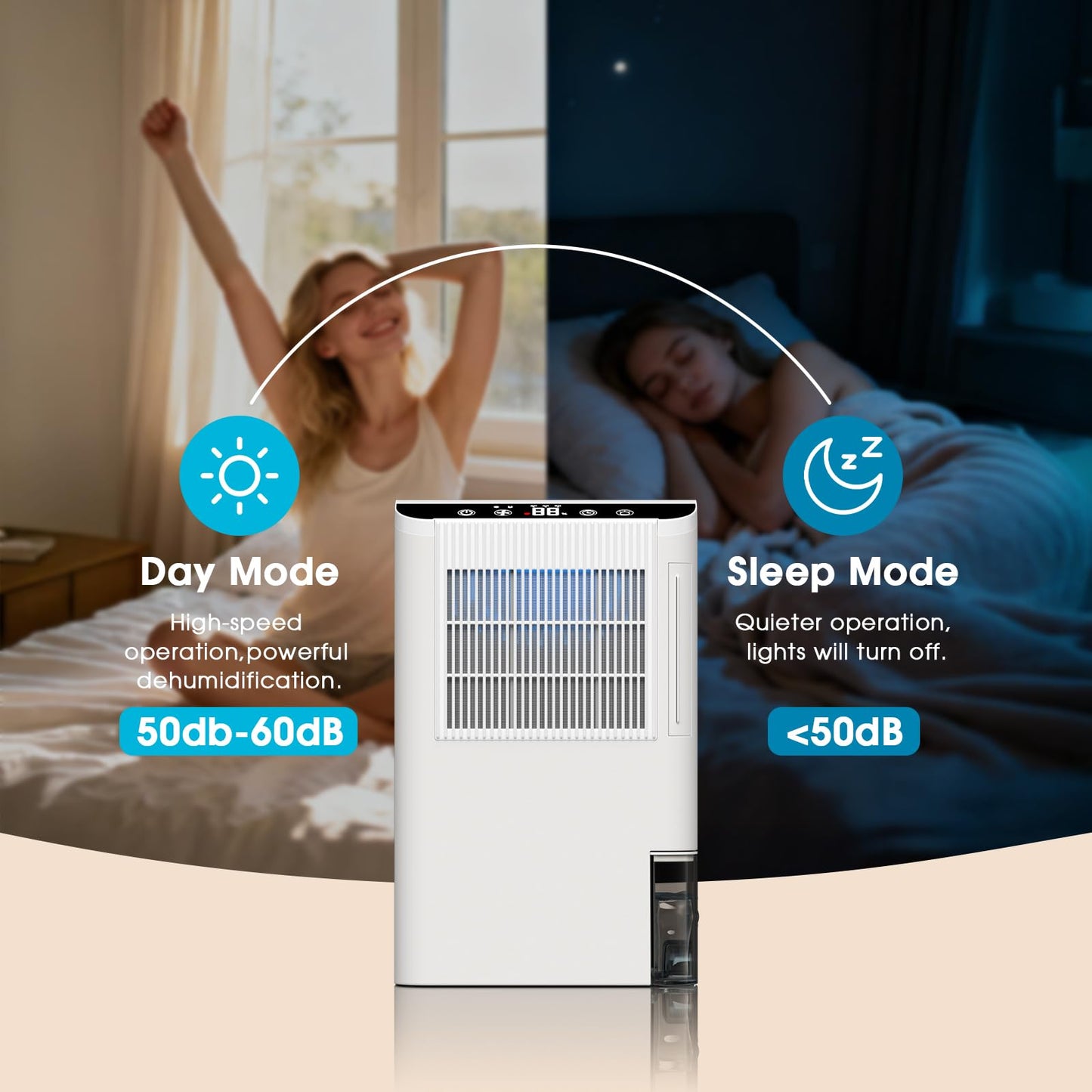 🔥73% Off!🔥Dehumidifiers for Home, 2000 Sq.Ft Small Dehumidifier with 3.3ft Drain Hose