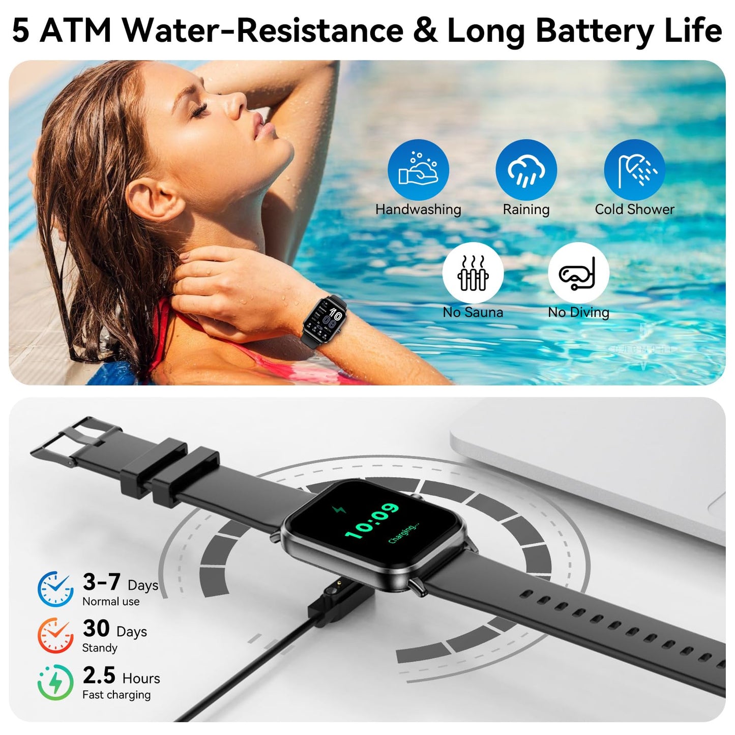 🔥79% Off!🔥Smart Watch for Men Women, 1.83" HD Touch Screen