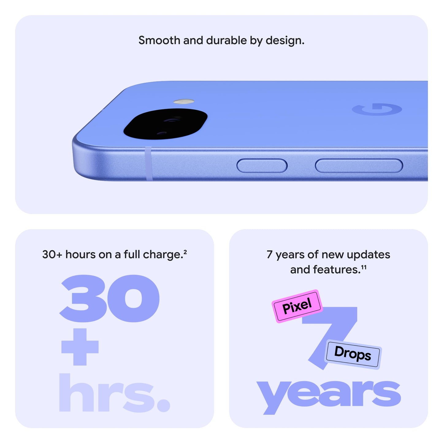 Google Pixel 10a - Unlocked Android Smartphone - 7 Years of Pixel Drops, 30+ Hours Battery, Camera Coach, Gemini Live, Durable Design, Call Screen, Car Crash Detection - Obsidian - 128 GB (2026 Model)