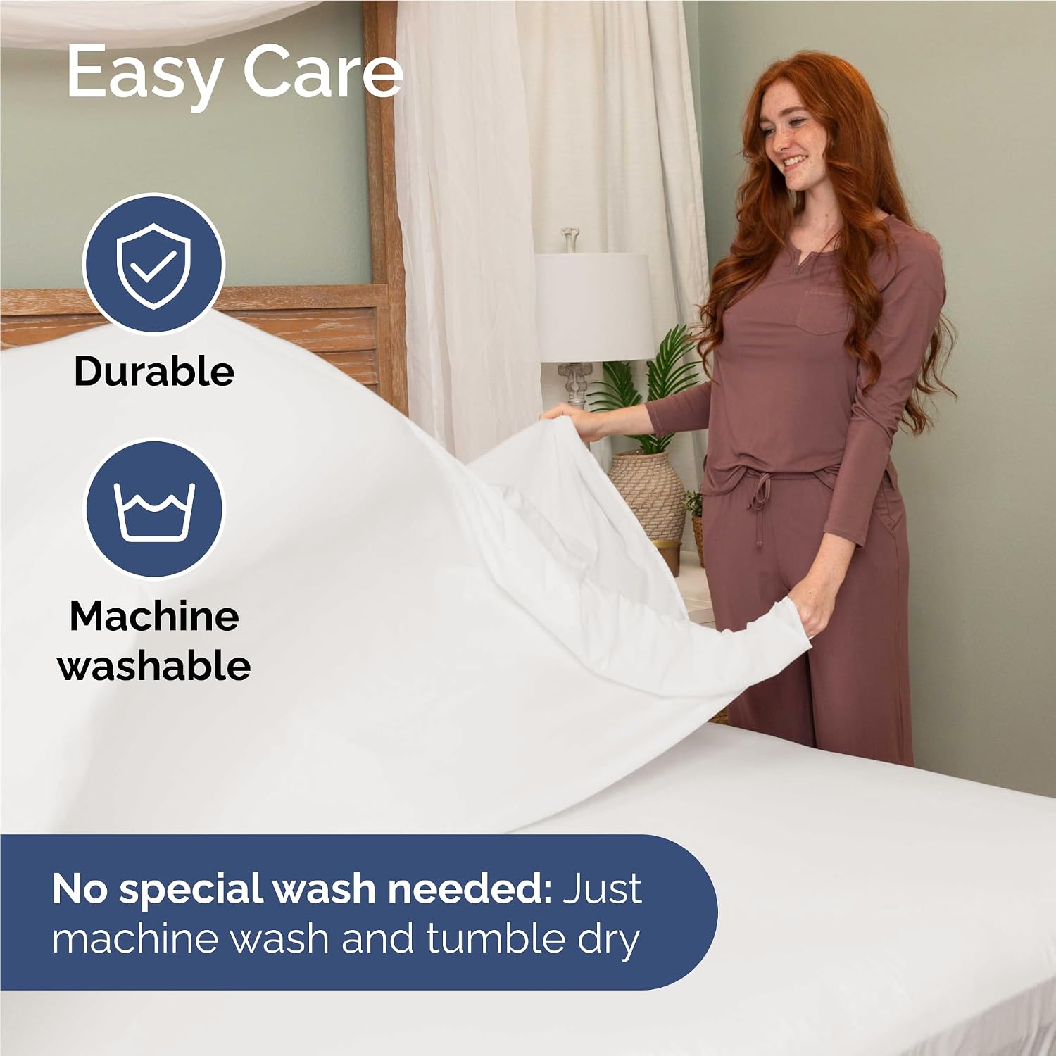 Full Size 4 Piece Sheet Set - Comfy Breathable & Cooling Sheets - Hotel Luxury Bed Sheets for Women & Men - Deep Pockets, Easy-Fit, Extra Soft and Wrinkle Free - Antique White Oeko-Tex Bed Sheet Set
