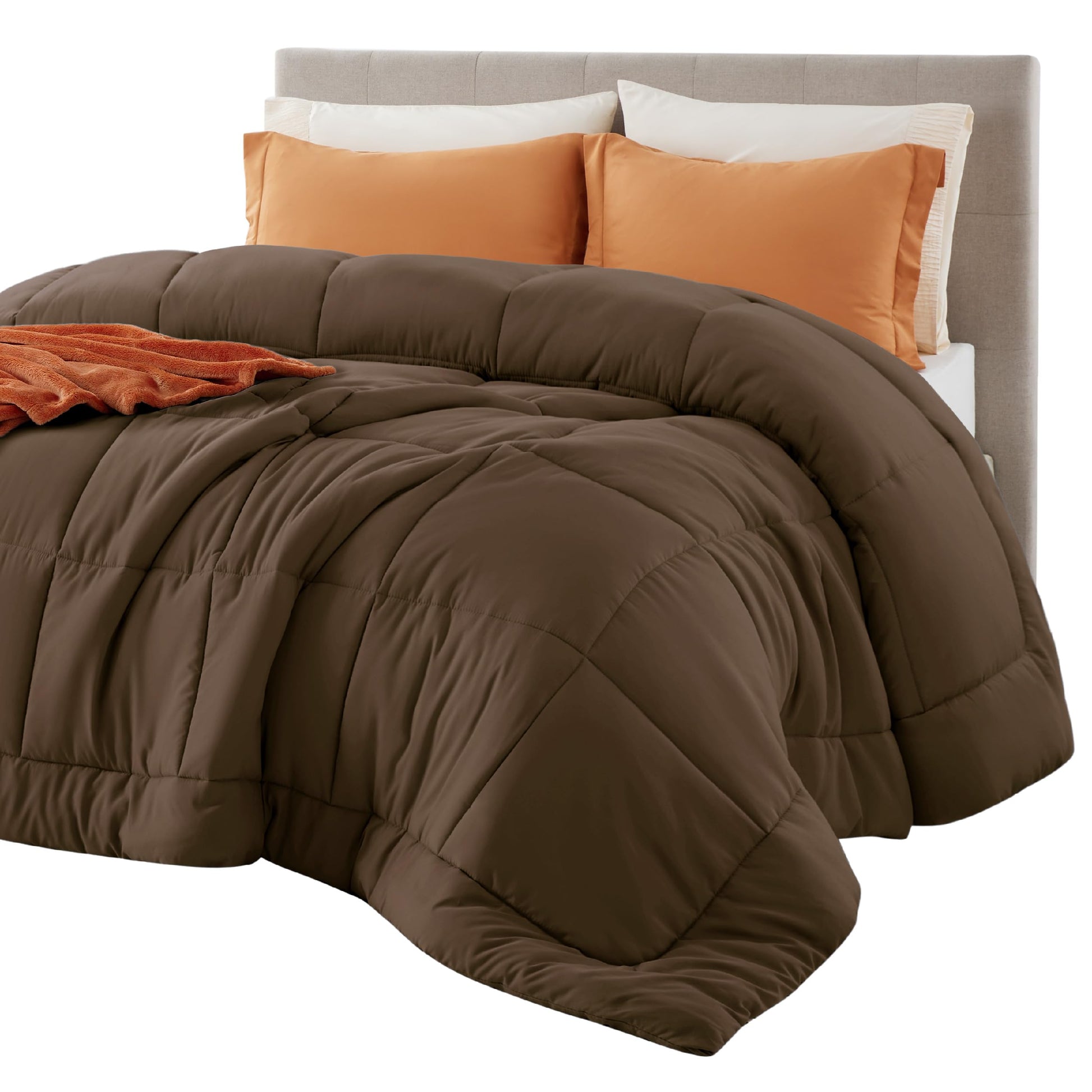 Bedsure Comforter Duvet Insert - Quilted Comforters Queen Size, All Season Duvet, GentleSoft Down Alternative Bedding Blanket, with 8 Tabs, Gifts for Women/Men, White, Queen 88 x 88 Inches