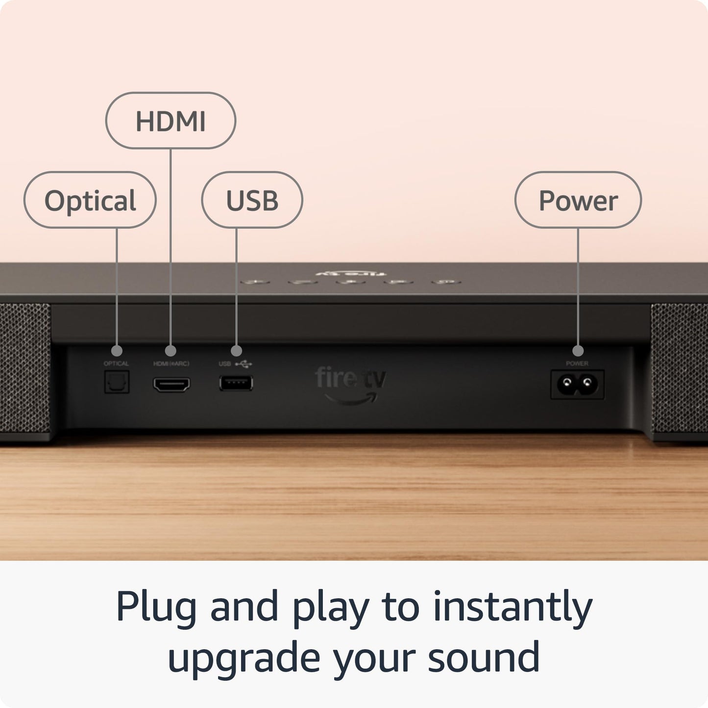 Amazon Fire TV Soundbar Plus (newest model) with built-in subwoofer, 3.1 channel, Dolby Atmos, clear dialogue