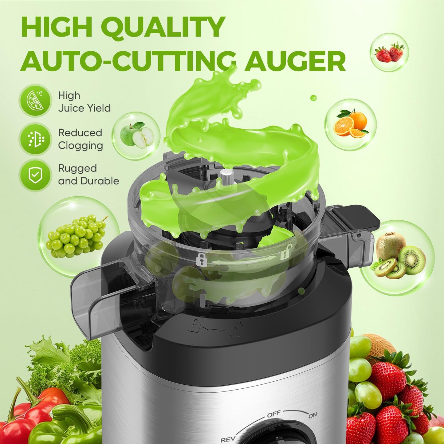 🔥77% Off!🔥Cold Press Juicer Fit Whole Fruits and Vegetables