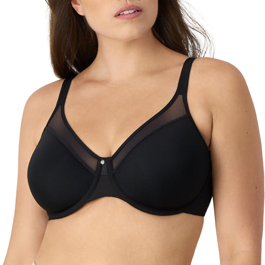 Bali Women's One Smooth U Ultra Light Illusion Neckline Underwire Bra, Black,38C