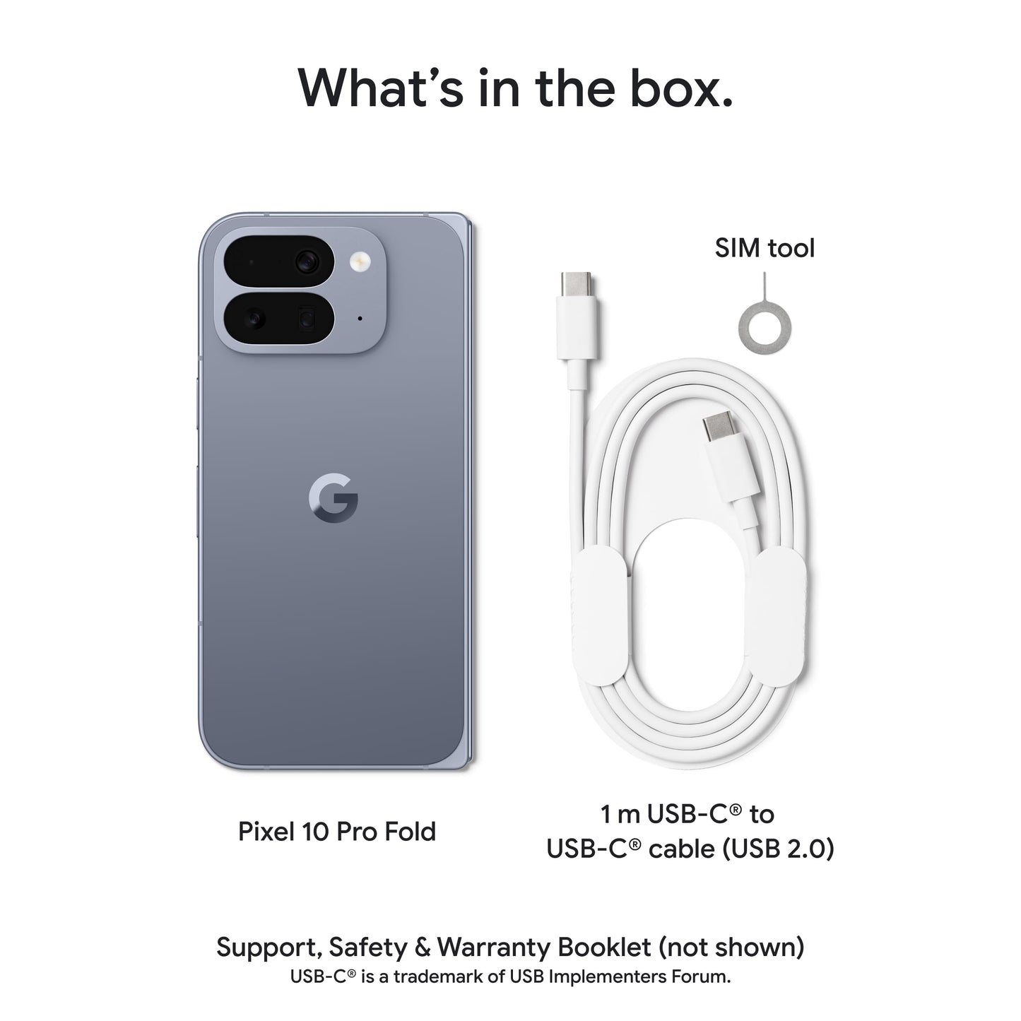 Google Pixel 10 Pro Fold - Unlocked Android Smartphone - Gemini AI Assistant - Advanced Triple Rear Camera System - 24+ Hour Battery - Foldable Display - Moonstone - 256 GB (2025 Model)