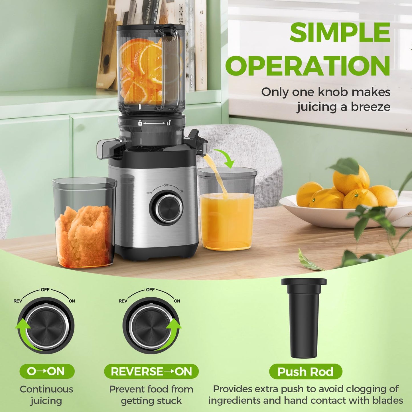 🔥77% Off!🔥Cold Press Juicer Fit Whole Fruits and Vegetables