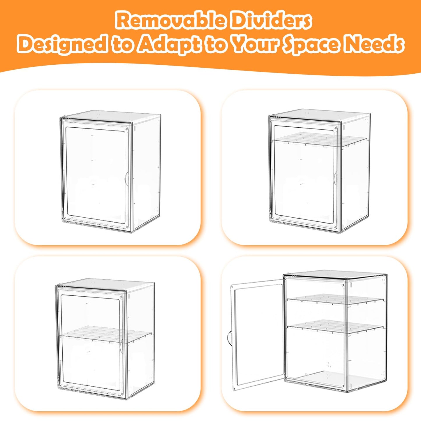 LEARNIBEE Baby Bottle Organizer,Adjustable Height Bottle Storage Organizer Baby for Bottles, Pacifiers, Pump Parts, Clear Organizer for Countertop, Cabinet,Vanity, Bathroom