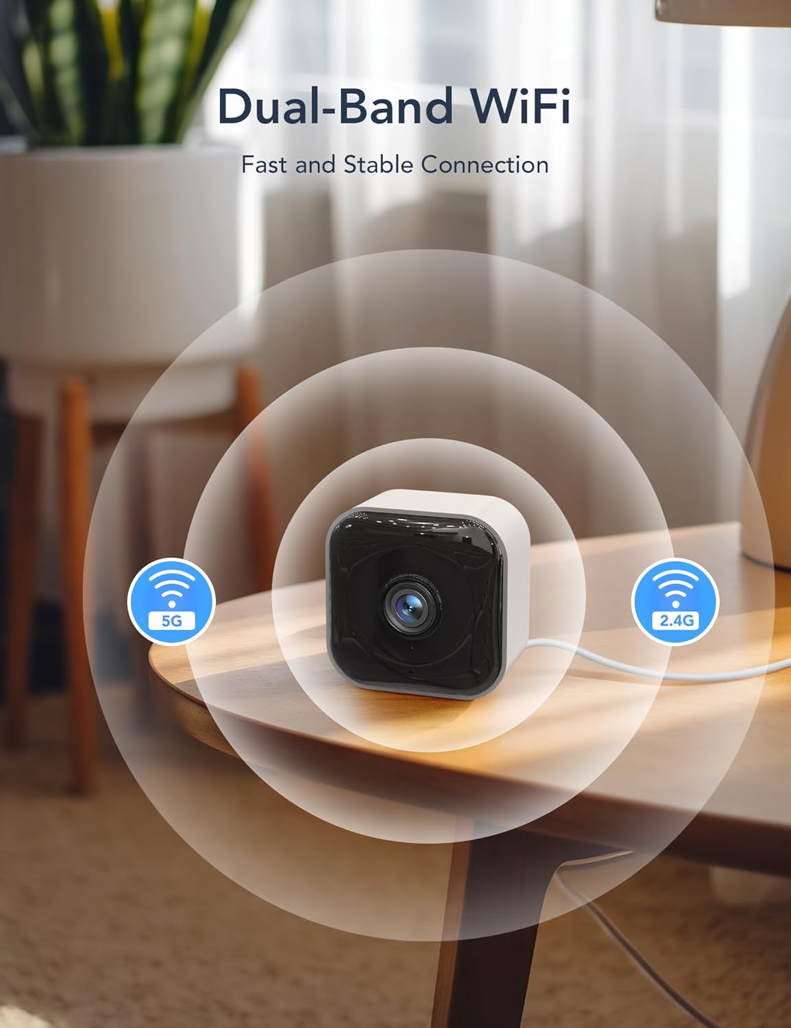 GNCC 2K Cameras for Home Security Indoor Cameras Wireless 2.4G/5G with App | Pet Cam, Dog Camera, Motion Detection, 2 Way Audio, Works with Alexa, Cloud Storage Optional, Fixed View, Plug-in, 4 Pack