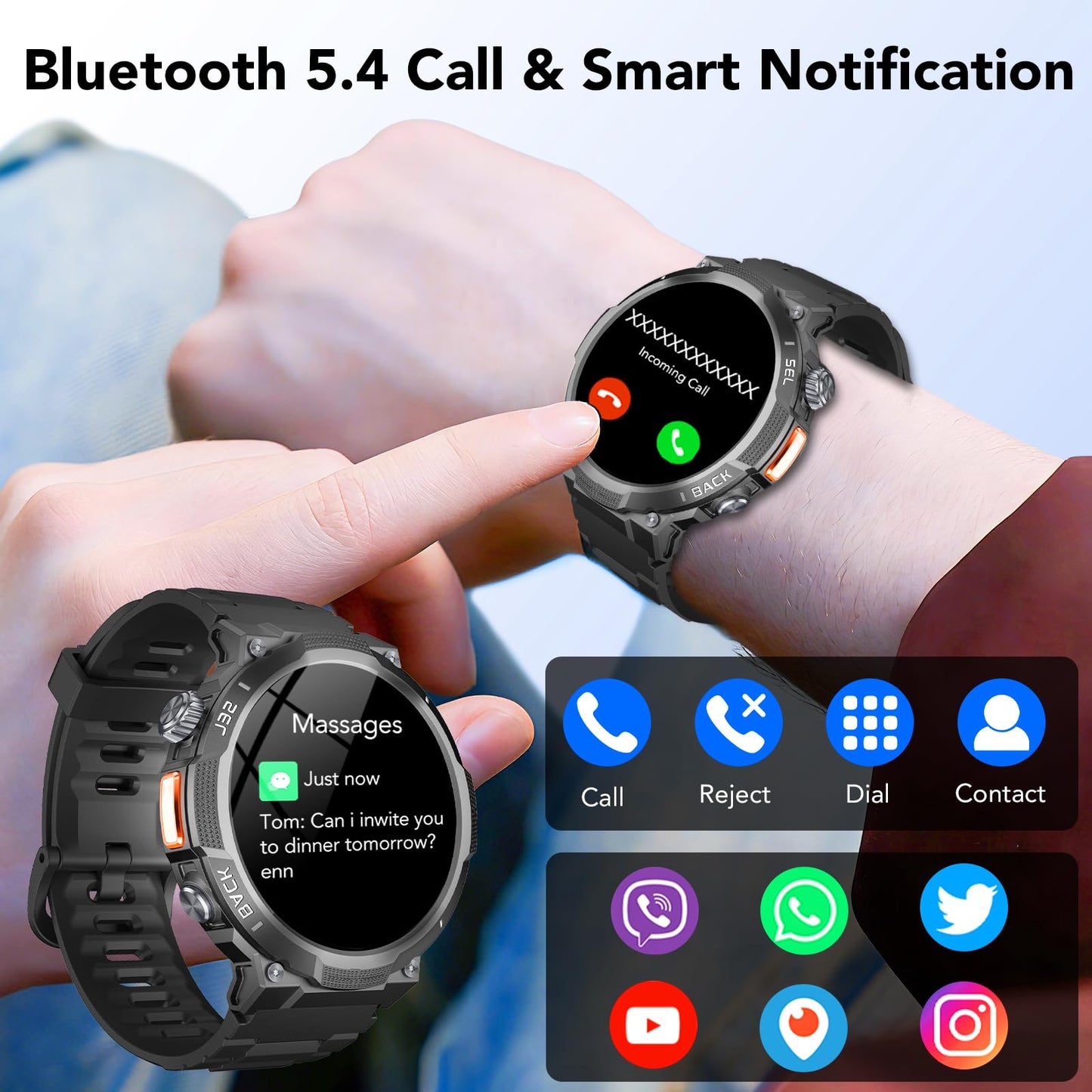 🔥72% Off!🔥Military Smart Watches for Men