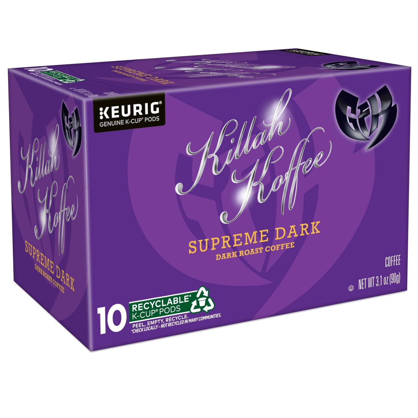 Killah Koffee Supreme Dark Roast, Keurig Single-Serve K-Cup Pods, Dark Roast Coffee, 10 Count