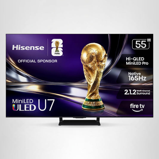 Hisense 75" U7 Mini-LED ULED 4K UHD Best Premium Gaming Smart Fire TV (75U7SF, 2026 New) - Hi-QLED, Native 165Hz, VRR 330, HDR10+, Dolby Vision IQ · Atmos, IMAX Enhanced, Anti-Reflection, 2.1.2 Ch