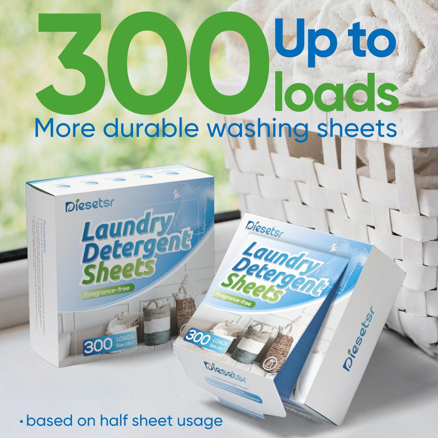Laundry Detergent Sheets 300 Loads Diesetsr Laundry Sheet ECO-friendly