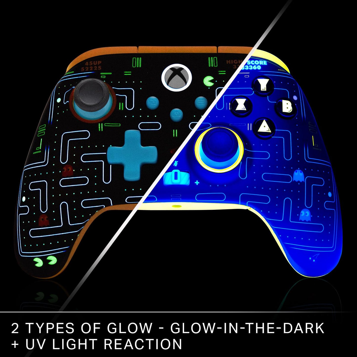 PowerA Wireless Controller for Xbox Series X|S - PAC-MAN SE, hall effect thumbsticks, low latency wireless, officially licensed, works with Xbox One and Windows 10/11