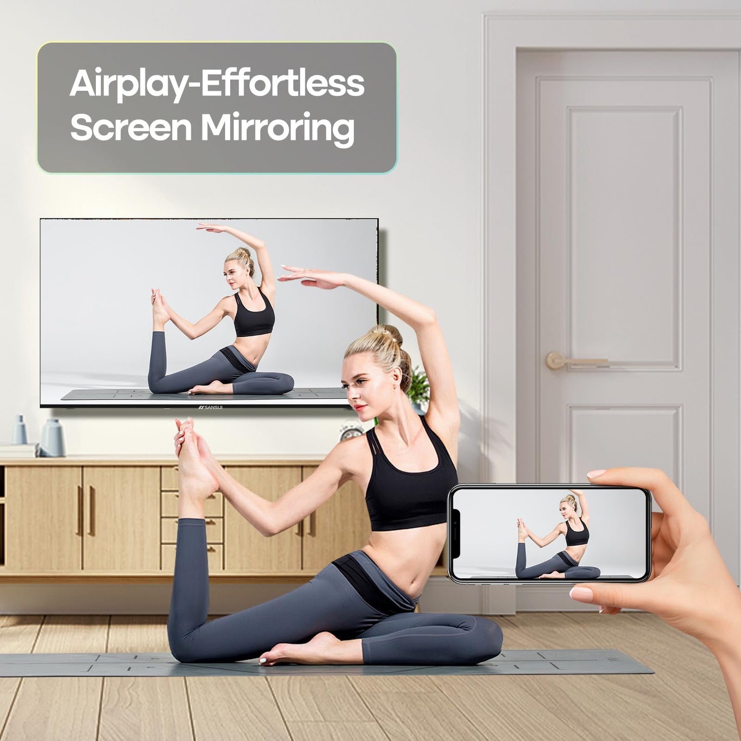 SANSUI 24 inch 768P DLED Smart WebOS TV | Small Television with chromecast Built in | WebOS hub Compatible with HomeKit | Support Airplay & WiFi Connection & Bluetooth 5.2&2 * 8w Speakers