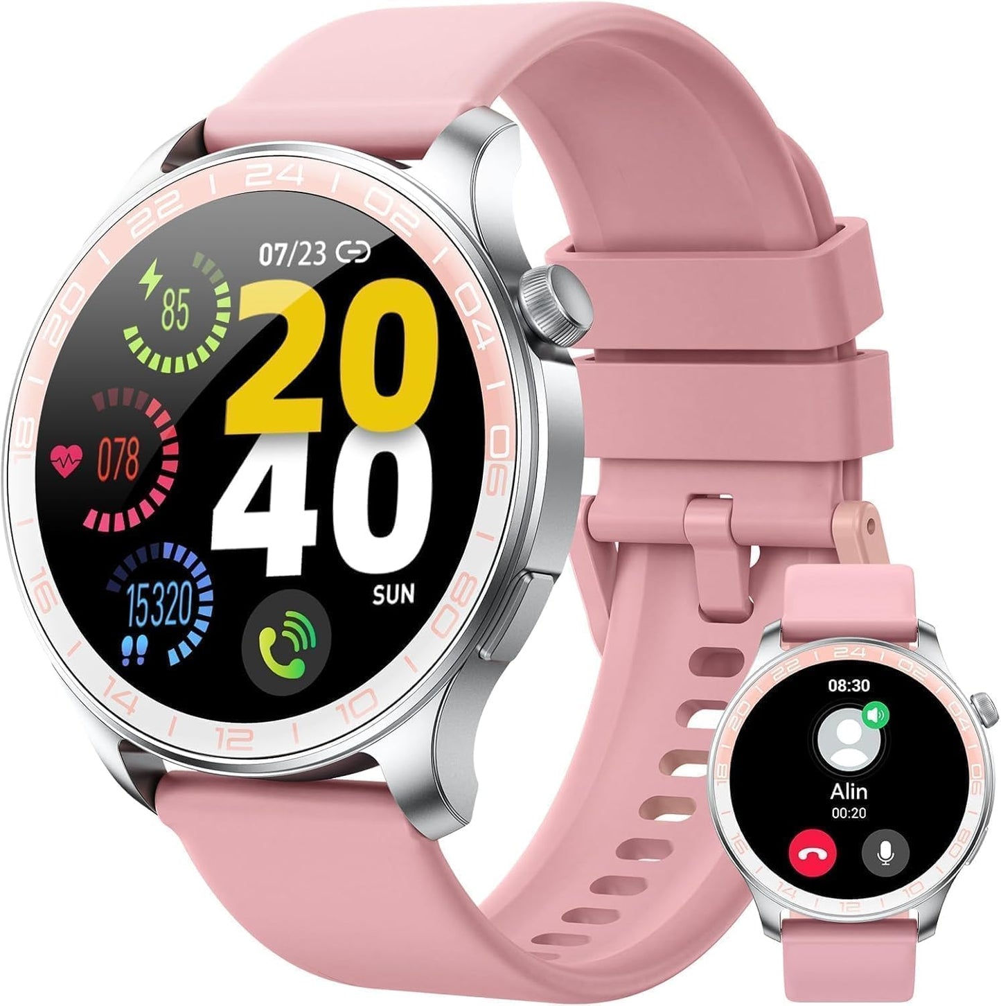Smart Watches for Men (Answer/Make Call), 1.53" HD Military Smartwatch, 50+ Days Extra-Long Battery Life Fitness Tracker, Flashlight/110+Sports/Heart Rate/Sleep Monitor/IP68 Waterproof Android iOS