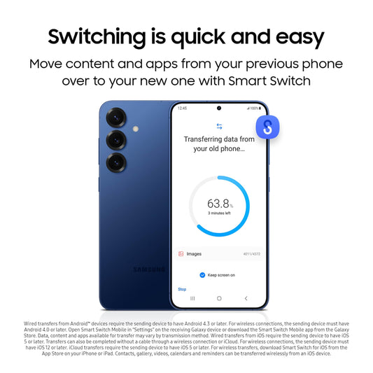 Samsung Galaxy S25+ Cell Phone, 256GB Smartphone, Unlocked Android, AI Night Mode Camera, Snapdragon 8 Elite Fast Processor, ProScaler Display, 4900mAh Battery, 2025, US 1 Yr Warranty, Navy