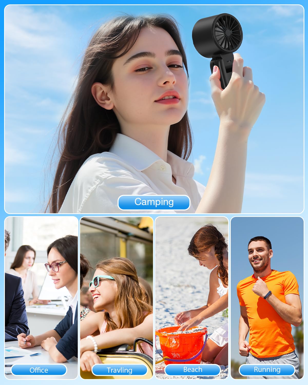 🔥79% Off!🔥4 in 1 Handheld Portable Turbo Fan