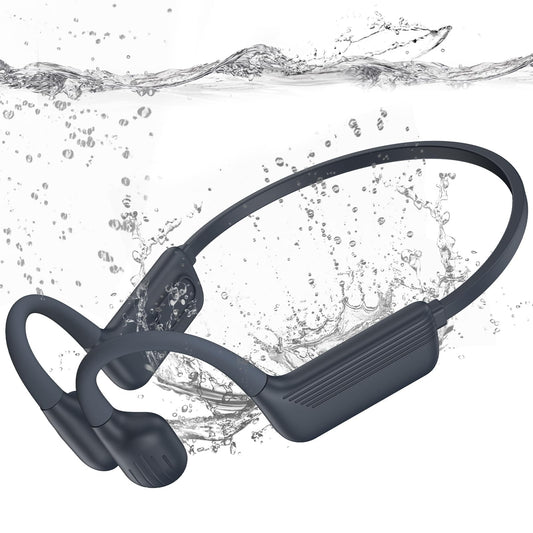 MARLALL Swimming Headphones-Bone Conduction Headphones, IP68 Waterproof Open Earphones, LiteSurge Bluetooth 5.4 Underwater Sport Earbuds with 32 GB MP3 Memory for Swimming, Marathon-Dark Gray