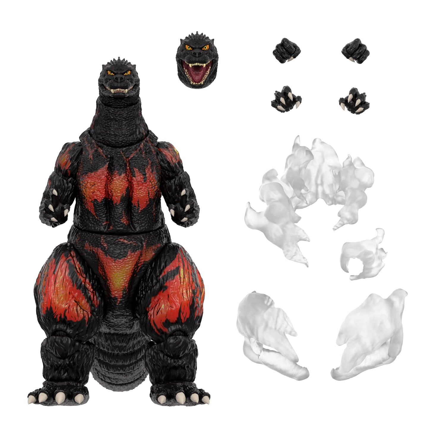Super7 ULTIMATES! Toho HeiSei Burning Godzilla - 8" Toho Godzilla Action Figure with Accessories - Classic Movie Collectibles and Retro Toys