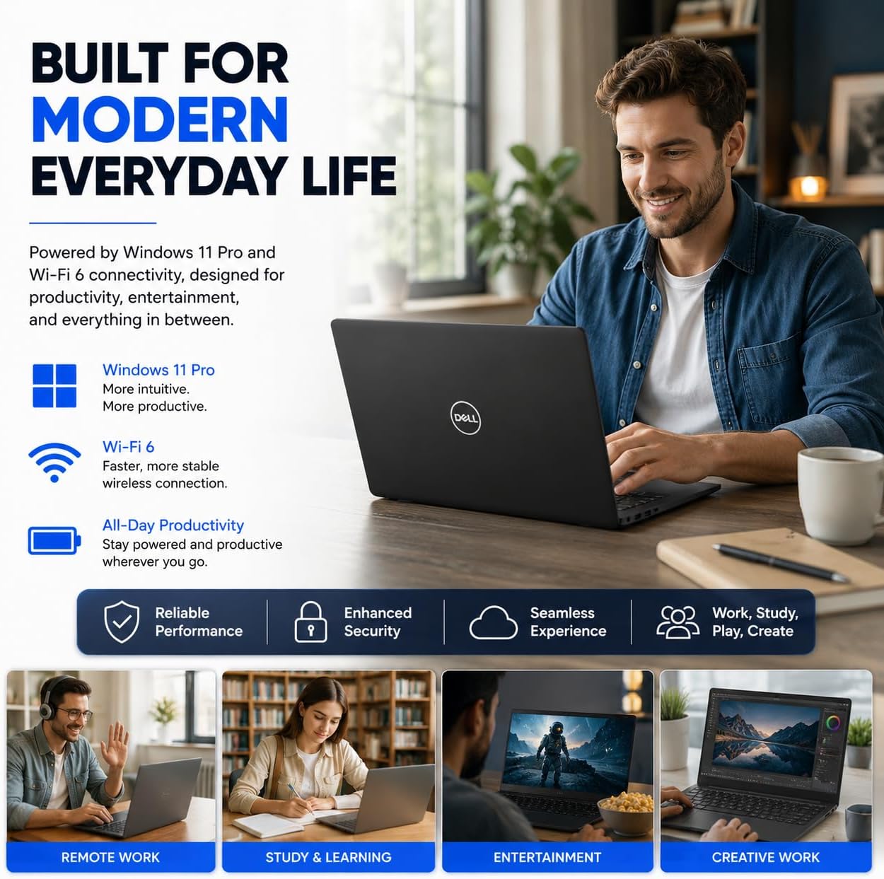 Dell 2026 DC15250 Ai Touchscreen Laptop, Intel i7 CPU (10 Cores Up to 5.00 GHz), 16 GB DDR5 RAM 512GB SSD, 15.6" FHD LED 220 Nits Anti-Glare, Wi-Fi6, Webcam, Copilot Key, Black - Windows 11 Pro