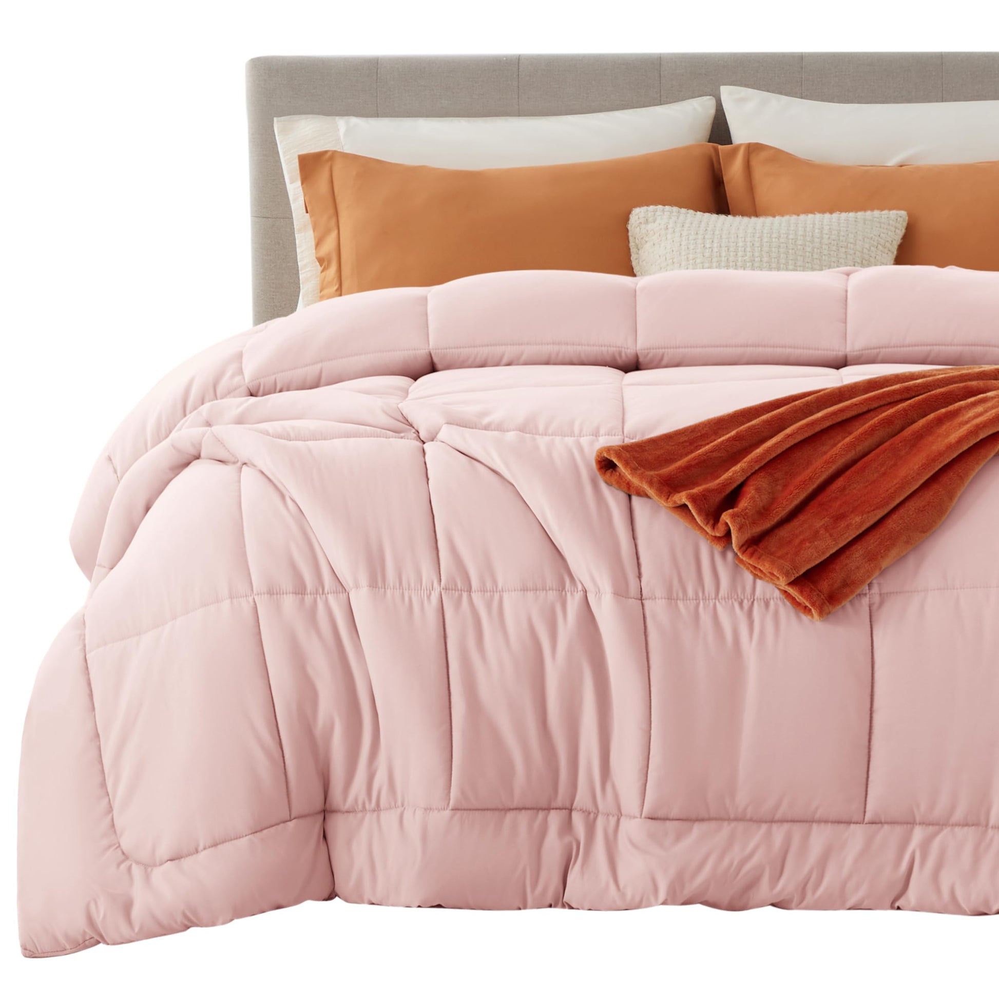 Bedsure Comforter Duvet Insert - Quilted Comforters Queen Size, All Season Duvet, GentleSoft Down Alternative Bedding Blanket, with 8 Tabs, Gifts for Women/Men, White, Queen 88 x 88 Inches
