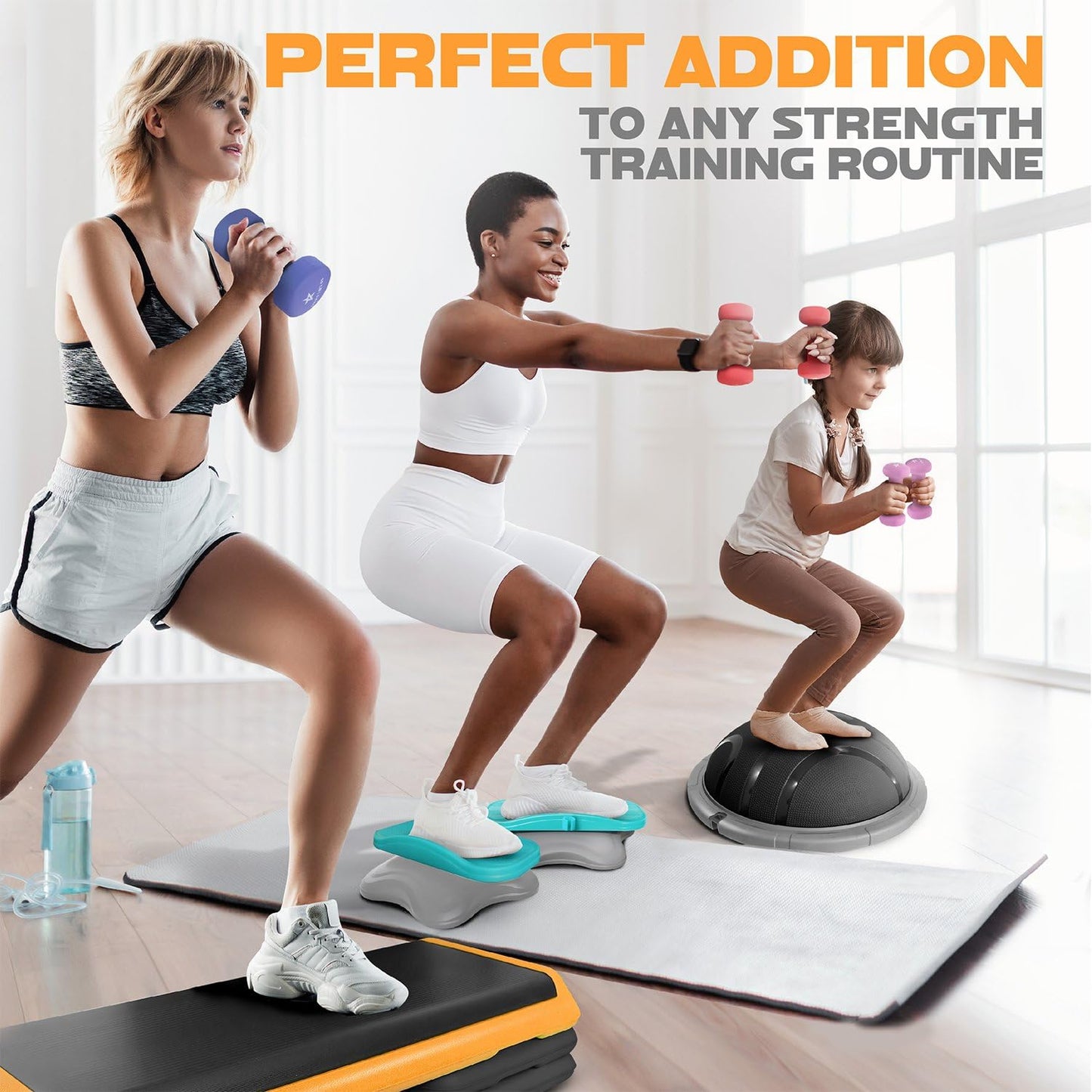 Yes4All Neoprene Coated Dumbbell Hand Weight Sets of 2 - Multiple Weight Options with 15 Colors, Anti-roll, Anti-Slip, Hexagon Shape, Dark Orange, 15 lb Pair
