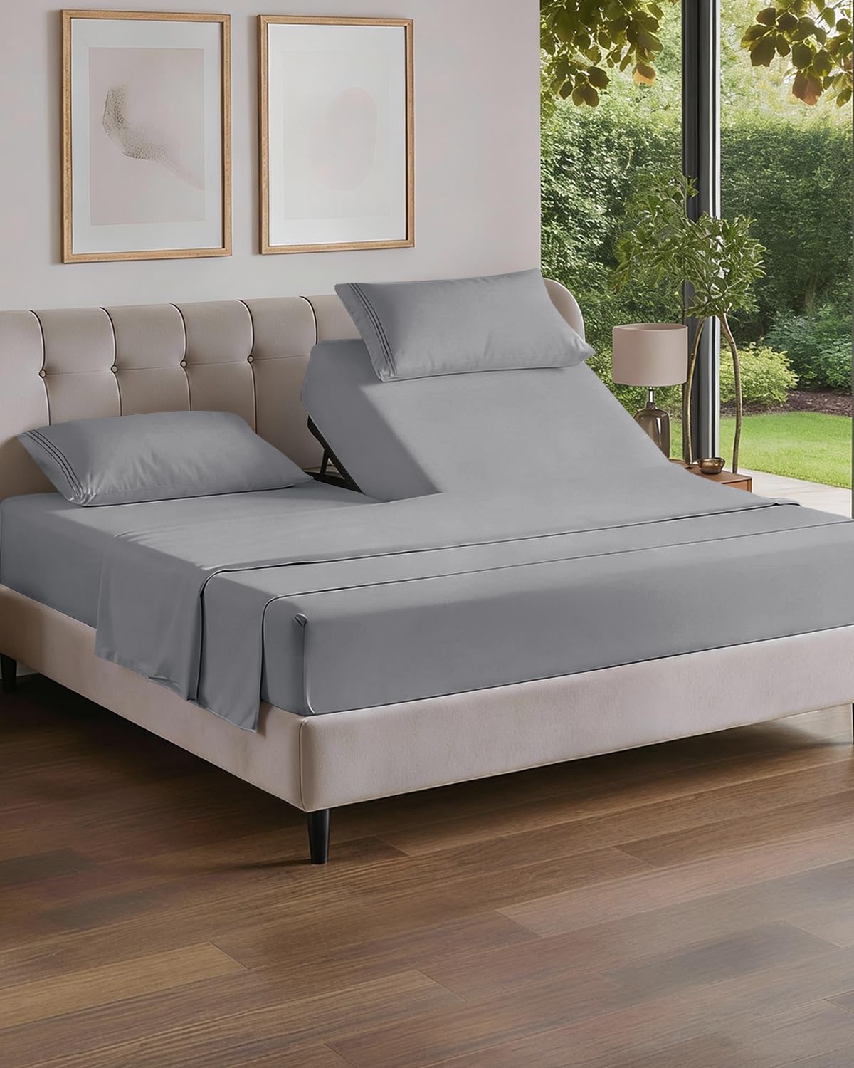 Full Size 4 Piece Sheet Set - Comfy Breathable & Cooling Sheets - Hotel Luxury Bed Sheets for Women & Men - Deep Pockets, Easy-Fit, Extra Soft and Wrinkle Free - Antique White Oeko-Tex Bed Sheet Set