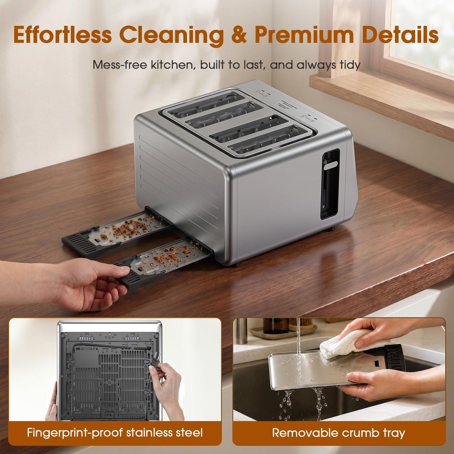 🔥70% off!🔥4 Slice Toaster with Dual Touchscreen