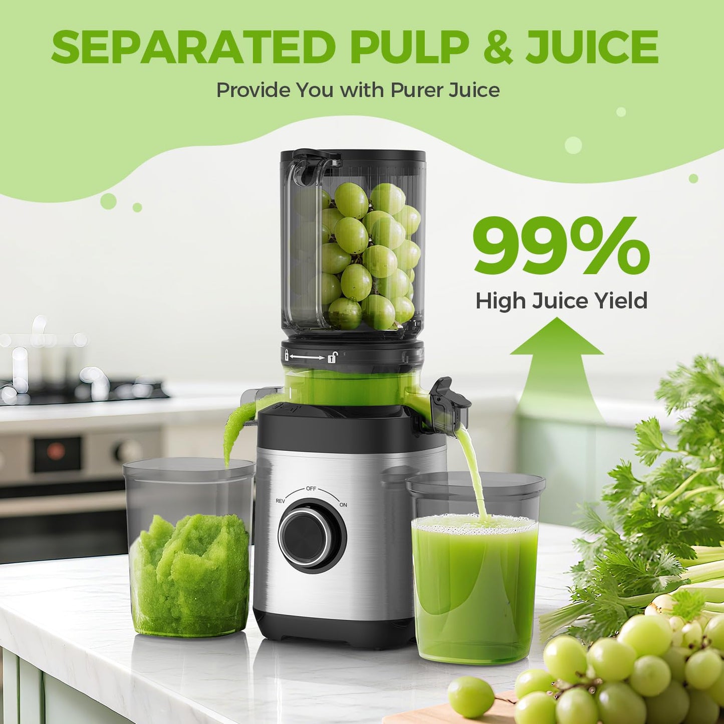 🔥77% Off!🔥Cold Press Juicer Fit Whole Fruits and Vegetables