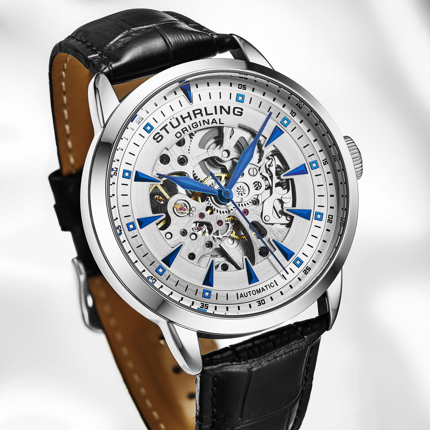 🔥88% Off!🔥Stuhrling Original Mens Skeleton Automatic Dress Watch