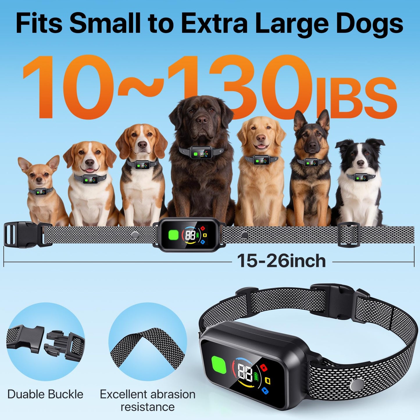 2In1 Wireless Dog Collar Fence System & Correction Collar, Invisible Electric Fence for Dogs Remote Range 25-3500ft, 4 Training Modes, Rechargeable Waterproof Pet Containment for Outdoor (Black Grey)