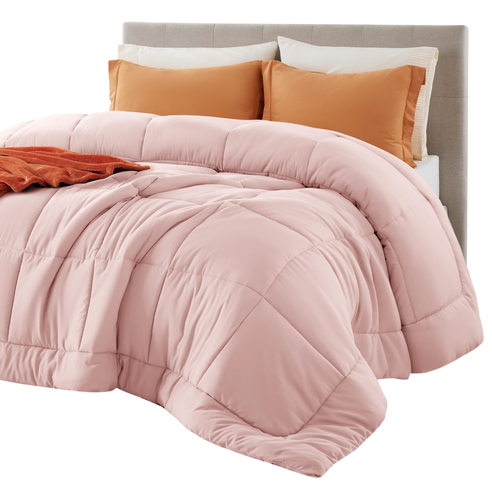 Bedsure Comforter Duvet Insert - Quilted Comforters Queen Size, All Season Duvet, GentleSoft Down Alternative Bedding Blanket, with 8 Tabs, Gifts for Women/Men, White, Queen 88 x 88 Inches