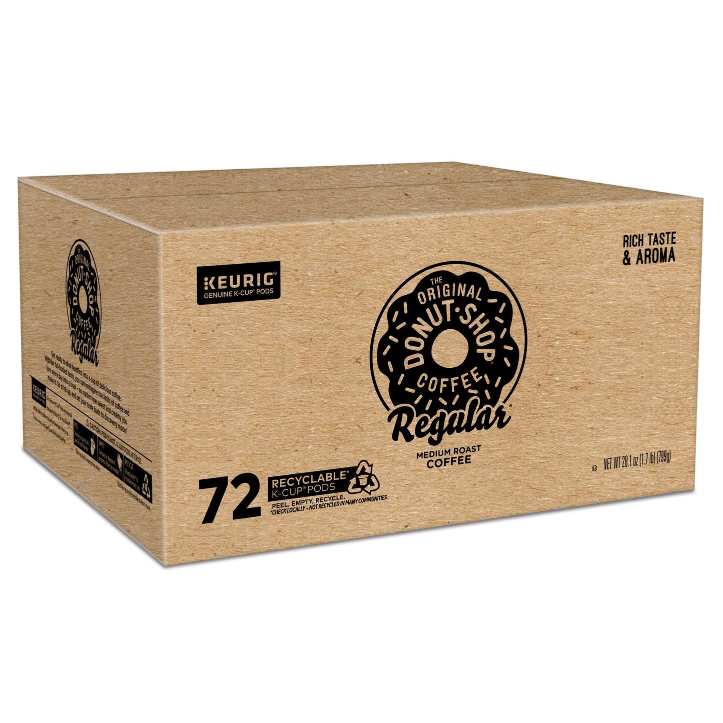 The Original Donut Shop Regular Keurig Single-Serve K-Cup Pods, Medium Roast Coffee, 72 Count