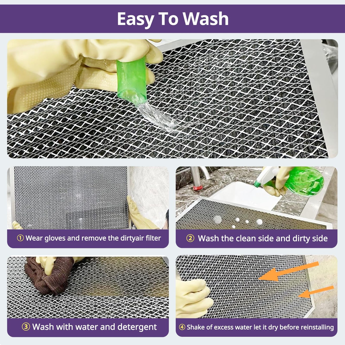 Nexiview 14x25x1 Furnace Filter-MERV8, Washable & Reusable Electrostatic Air Filter, AC/HVAC Furnace Filter, Permanent Air Filter, Breathe Fresher, Easy Install