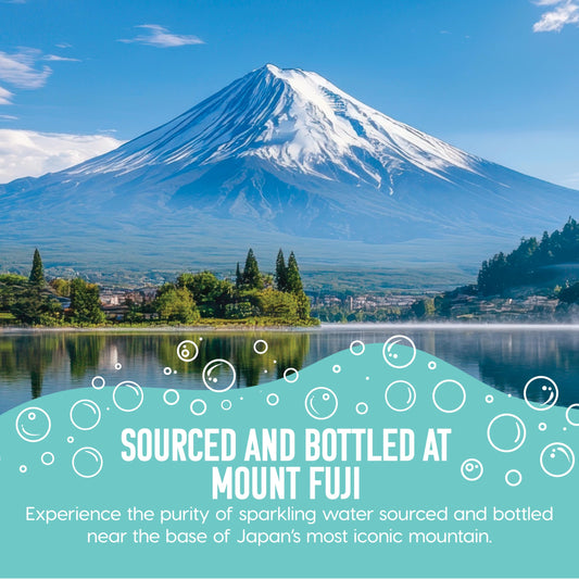 IRIS Sparkling Water Bottles, 16.9 fl oz, 24-Pack, Strong Carbonation from Mount Fuji Spring, Refreshing Japanese Natural Mineral Seltzer Carbonated Soda Water, Product of Japan