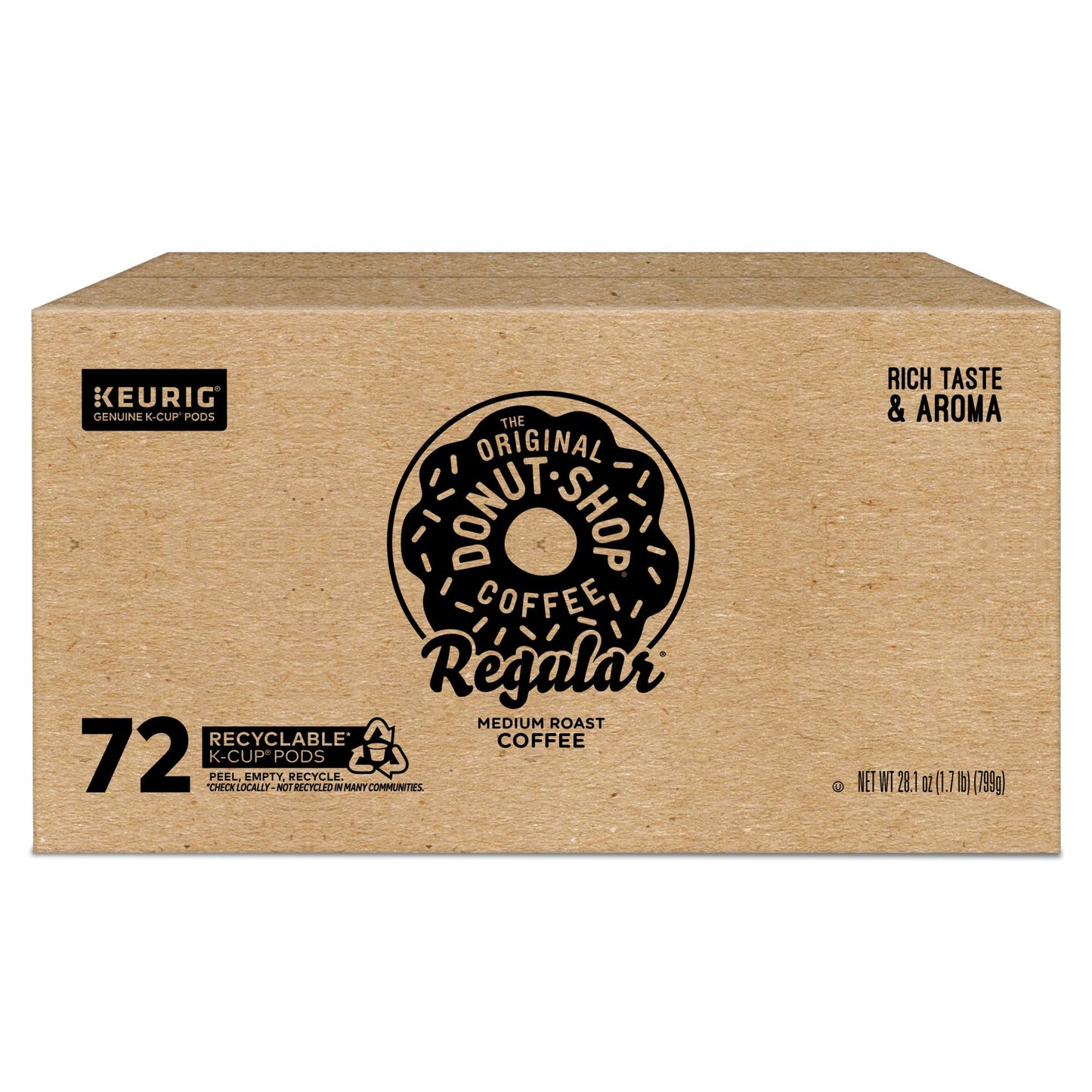 The Original Donut Shop Regular Keurig Single-Serve K-Cup Pods, Medium Roast Coffee, 72 Count