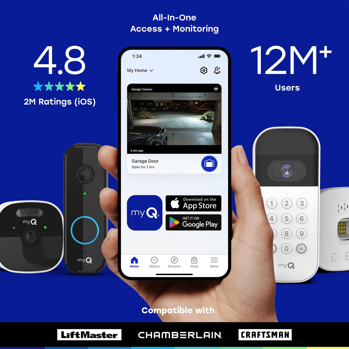 🔥72% Off!🔥Chamberlain myQ Video Doorbell | 2K Camera