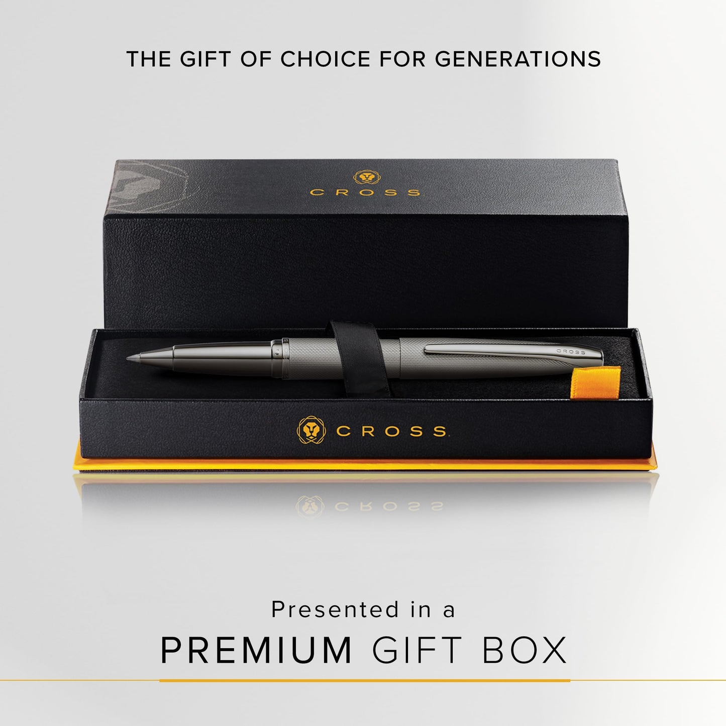 Cross ATX Sandblasted Titanium Gray Rollerball Pen - Refillable Pen for Smooth Writing - Black Ink - Comfortable Grip - Long-Lasting - Professional Office Supplies - Gift Box Included