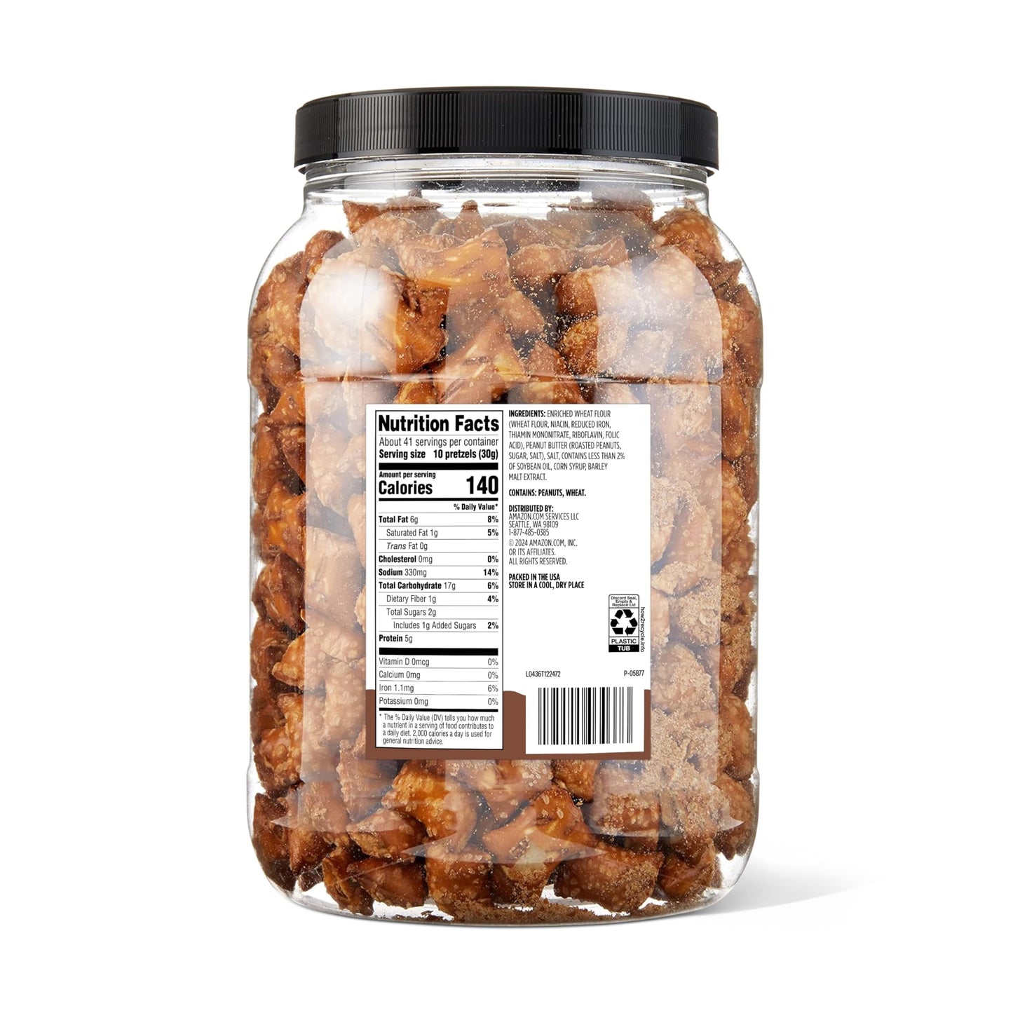 Amazon Grocery, Peanut Butter Filled Pretzels, 44 Oz