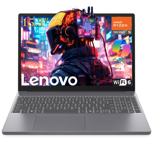 Lenovo 15" Gaming Laptop Computer, AMD Ryzen 5 7535HS 6-Core, 24GB DDR5 RAM, 1TB PCIe SSD, FHD+ Display, WiFi 6, Bluetooth 5.3, Webcam, HDMI, Type-C, Luna Grey, Windows 11 Home