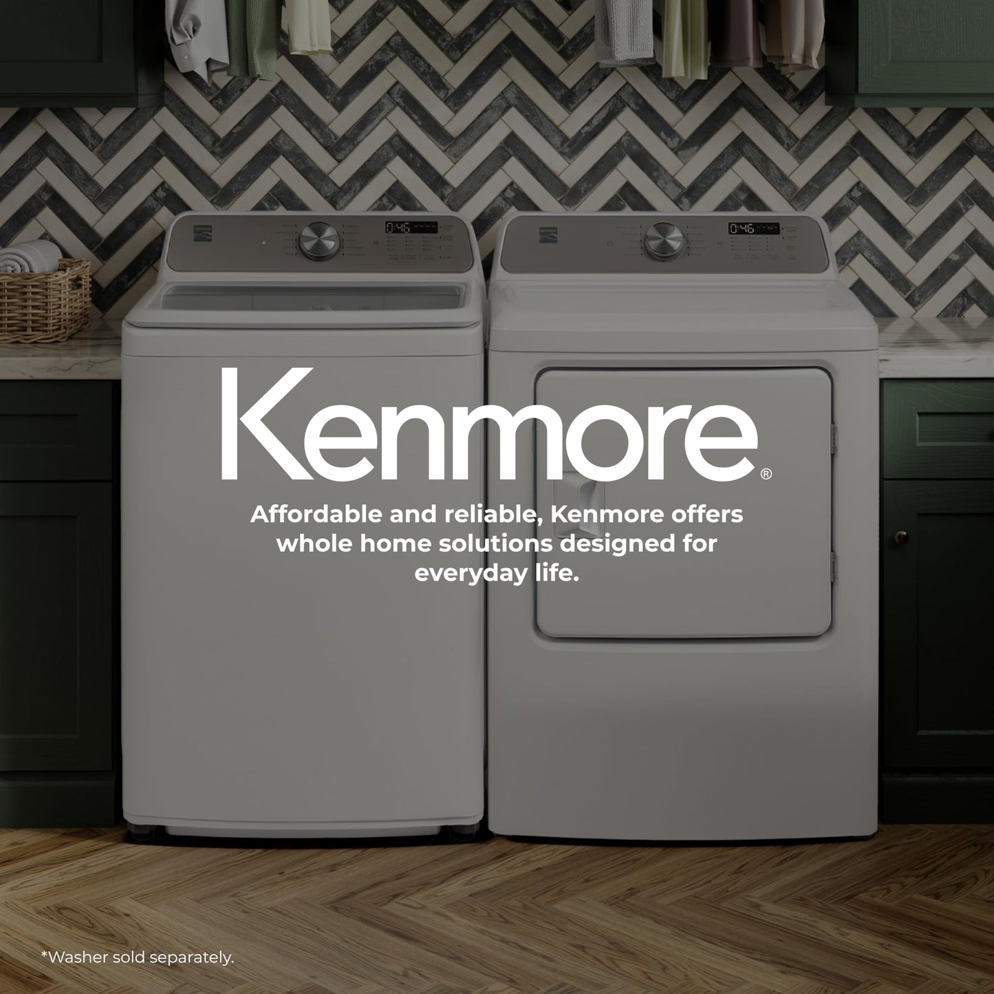 Kenmore 7.0 cu. ft. Front Load Electric Dryer - with Wrinkle Guard to Reduce Wrinkles & Static - Smart Sensor Drying - LED - White