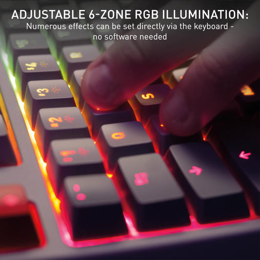 CHERRY XTRFY K4V2 TKL, Tenkeyless Mechanical Gaming Keyboard, Wired (USB-A), Adjustable RGB Lighting, 1000 Hz Polling Rate, Cherry MX2A RED Switches, Retro